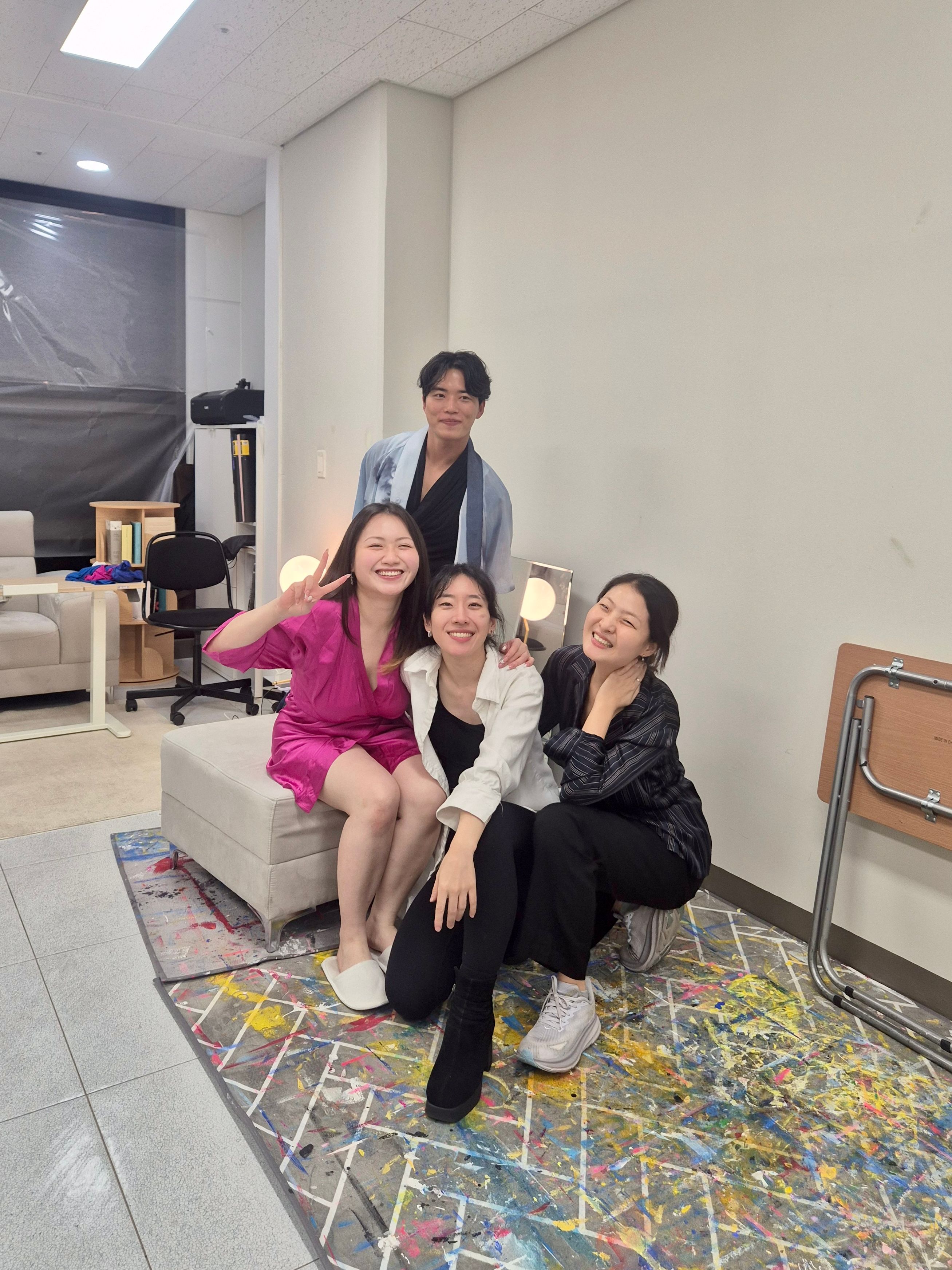 Azin Lim, Jenny, Jess Moon Seo, and Jay Lee after the session