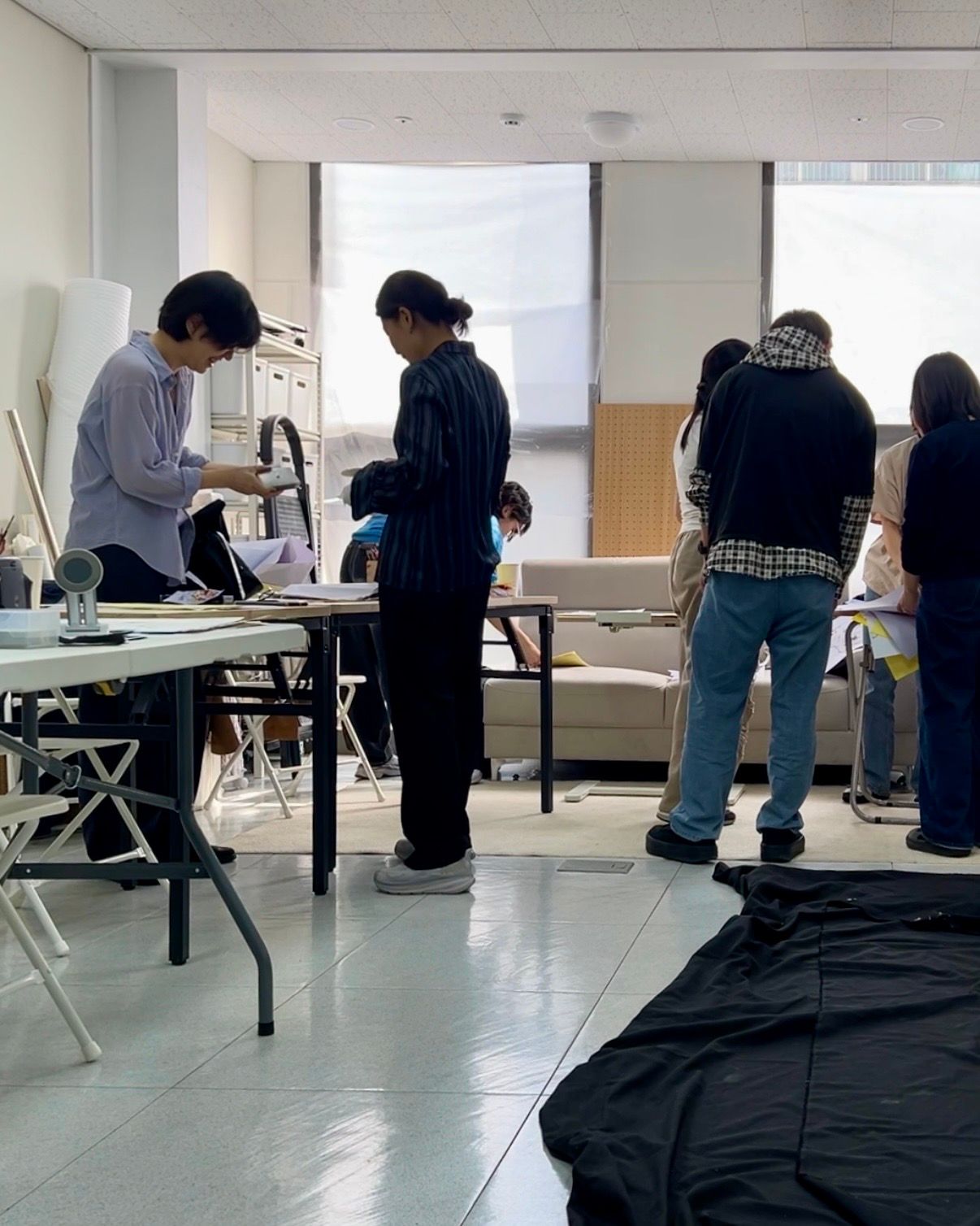 Session 1 — participants reviewing their work