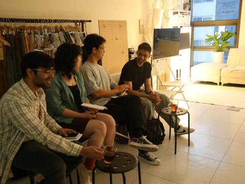 Audience gathering before the performance