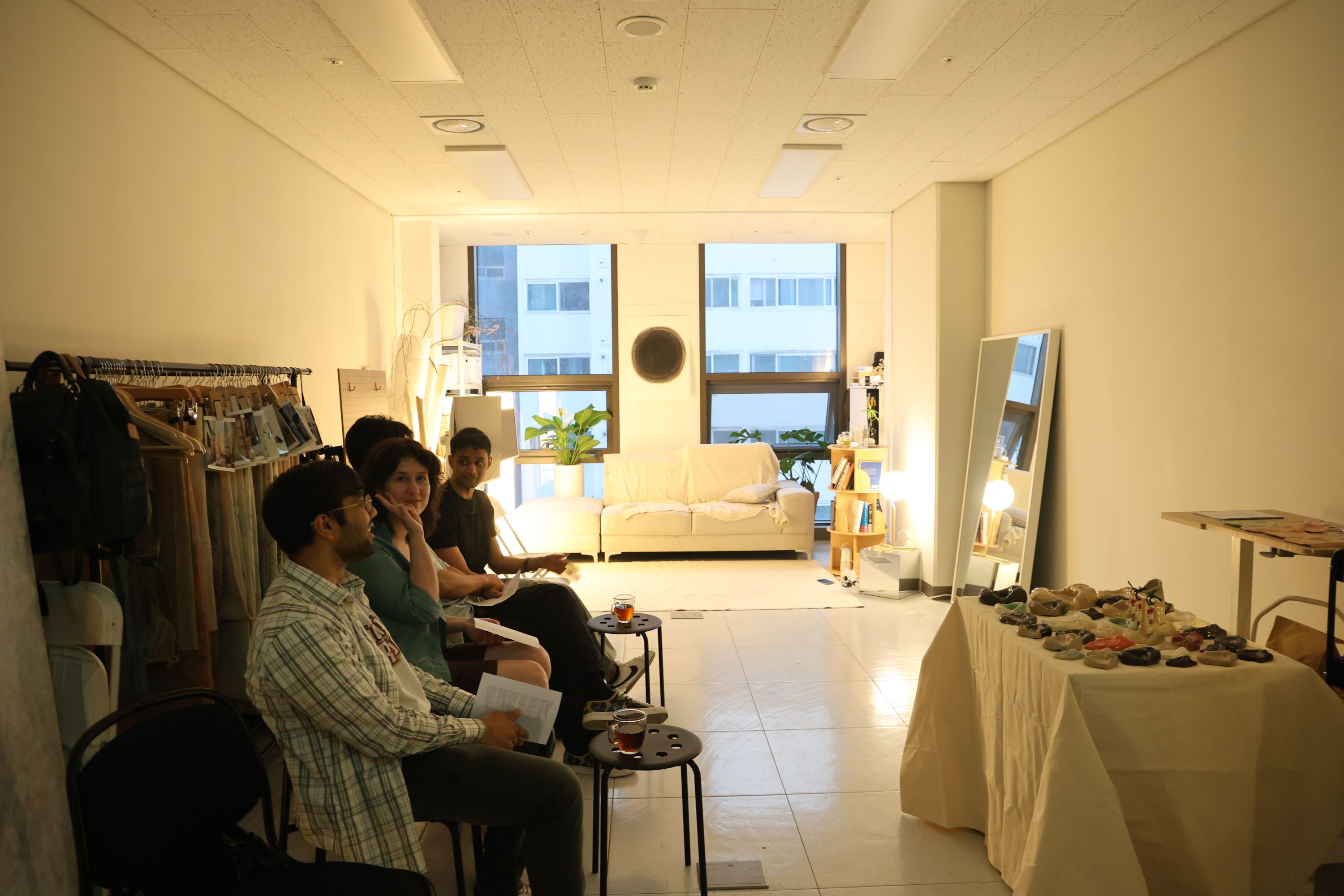 Studio space before the performance