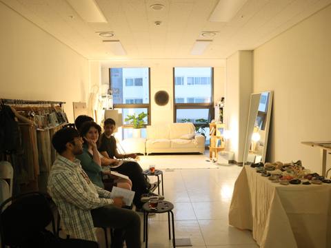 Studio space before the performance