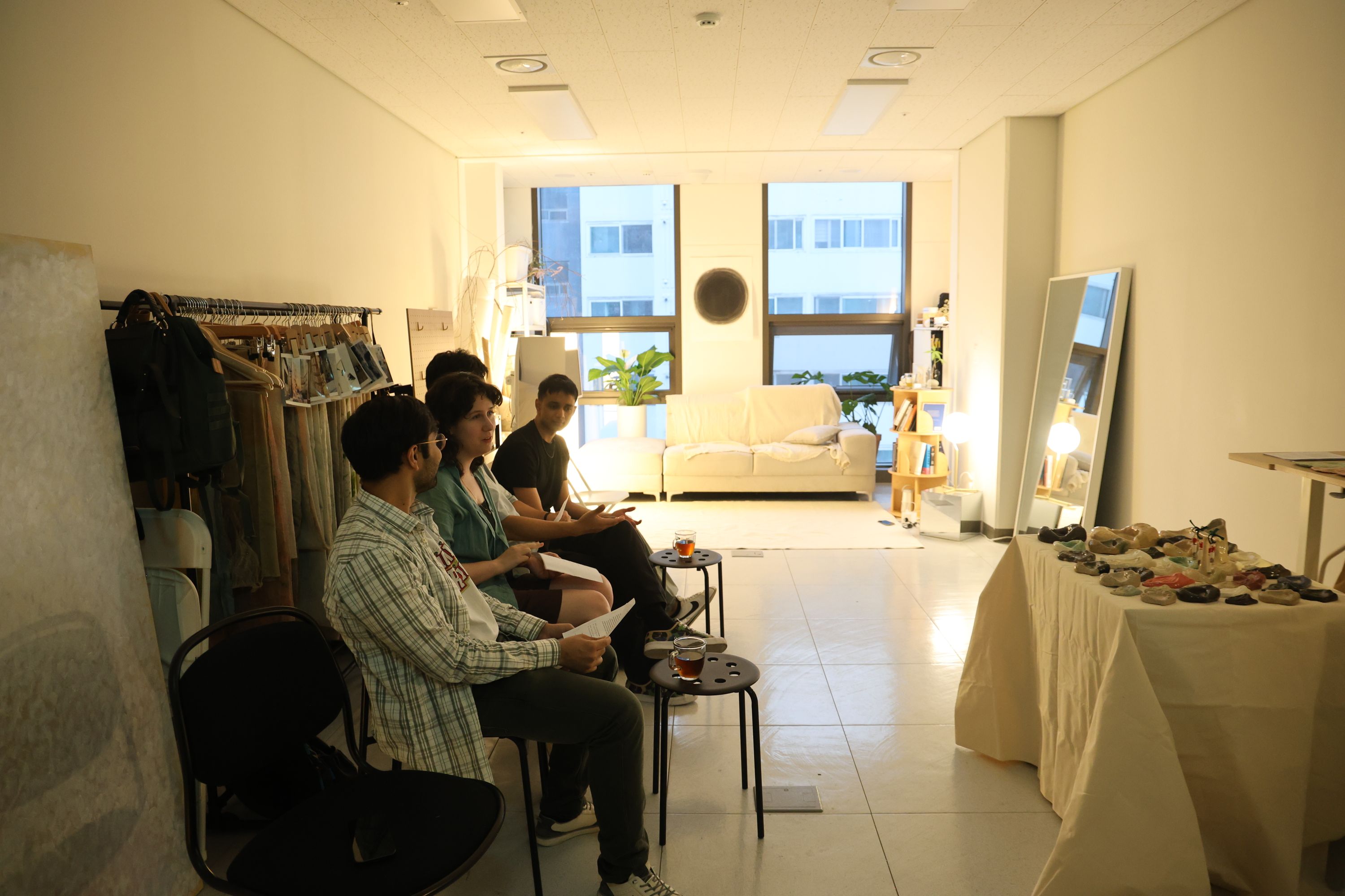 Artwork installation viewed before the performance