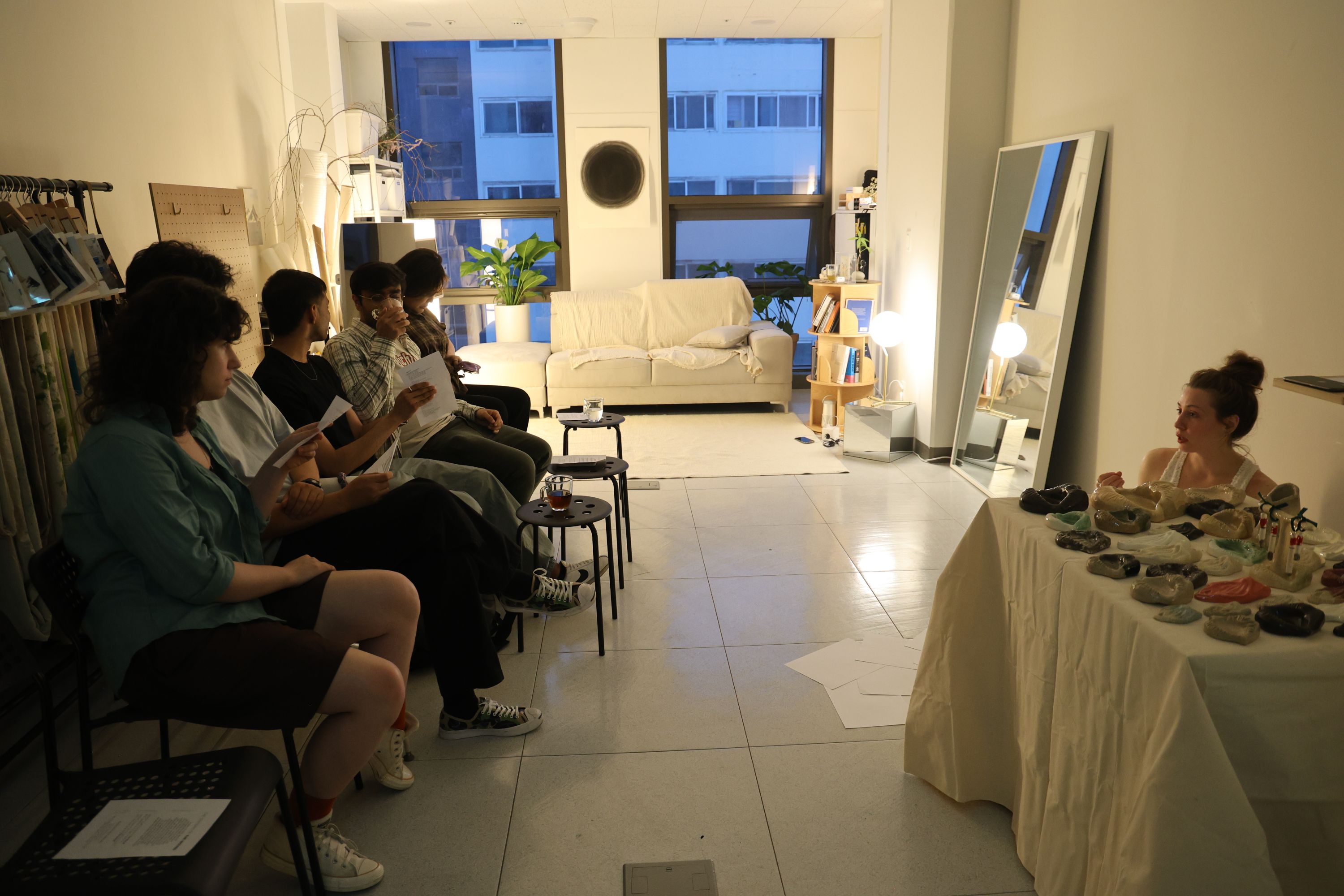 During the performance