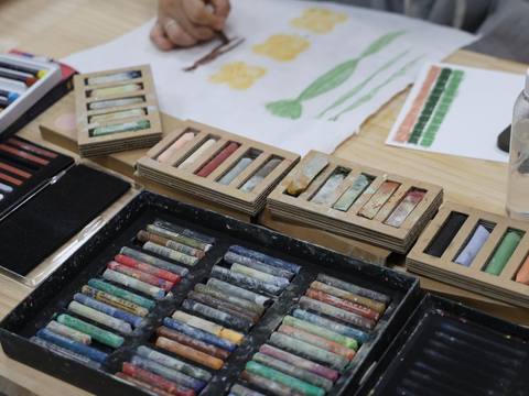 Handmade pastel sets — Material Lab × AI Archiving, July 8, 2026