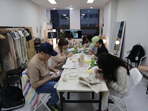 The clay session in full swing — Material Lab × AI Archiving, July 8, 2026