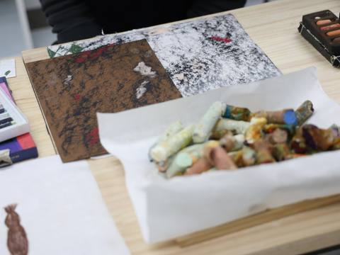 Handmade pastels and drawings — Material Lab × AI Archiving, July 8, 2026