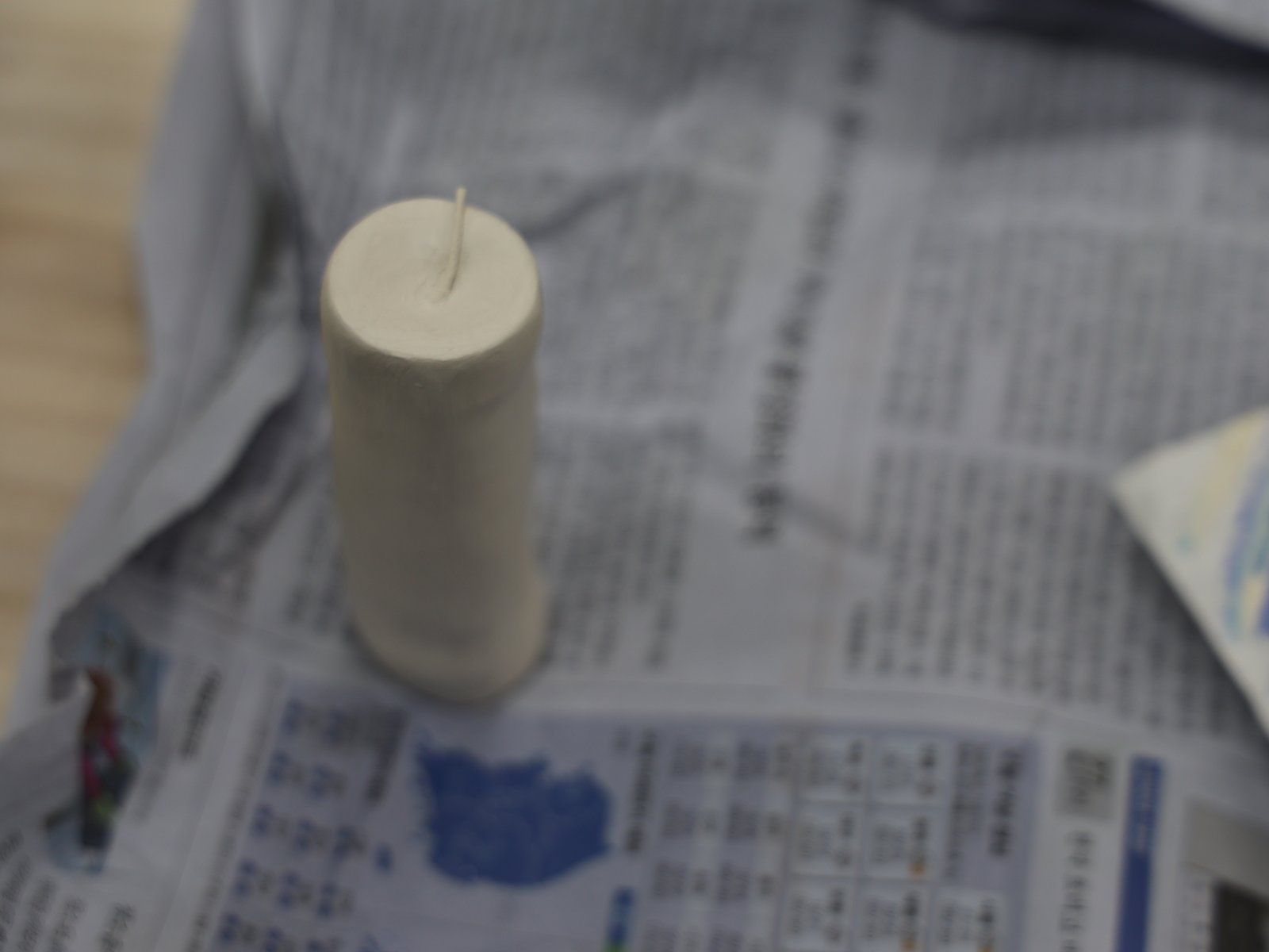 A ceramic cylinder drying — Material Lab × AI Archiving, July 8, 2026