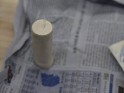 A ceramic cylinder drying — Material Lab × AI Archiving, July 8, 2026