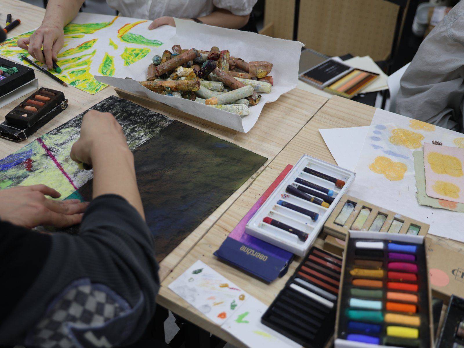 Drawing session with handmade pastels — Material Lab × AI Archiving, July 8, 2026