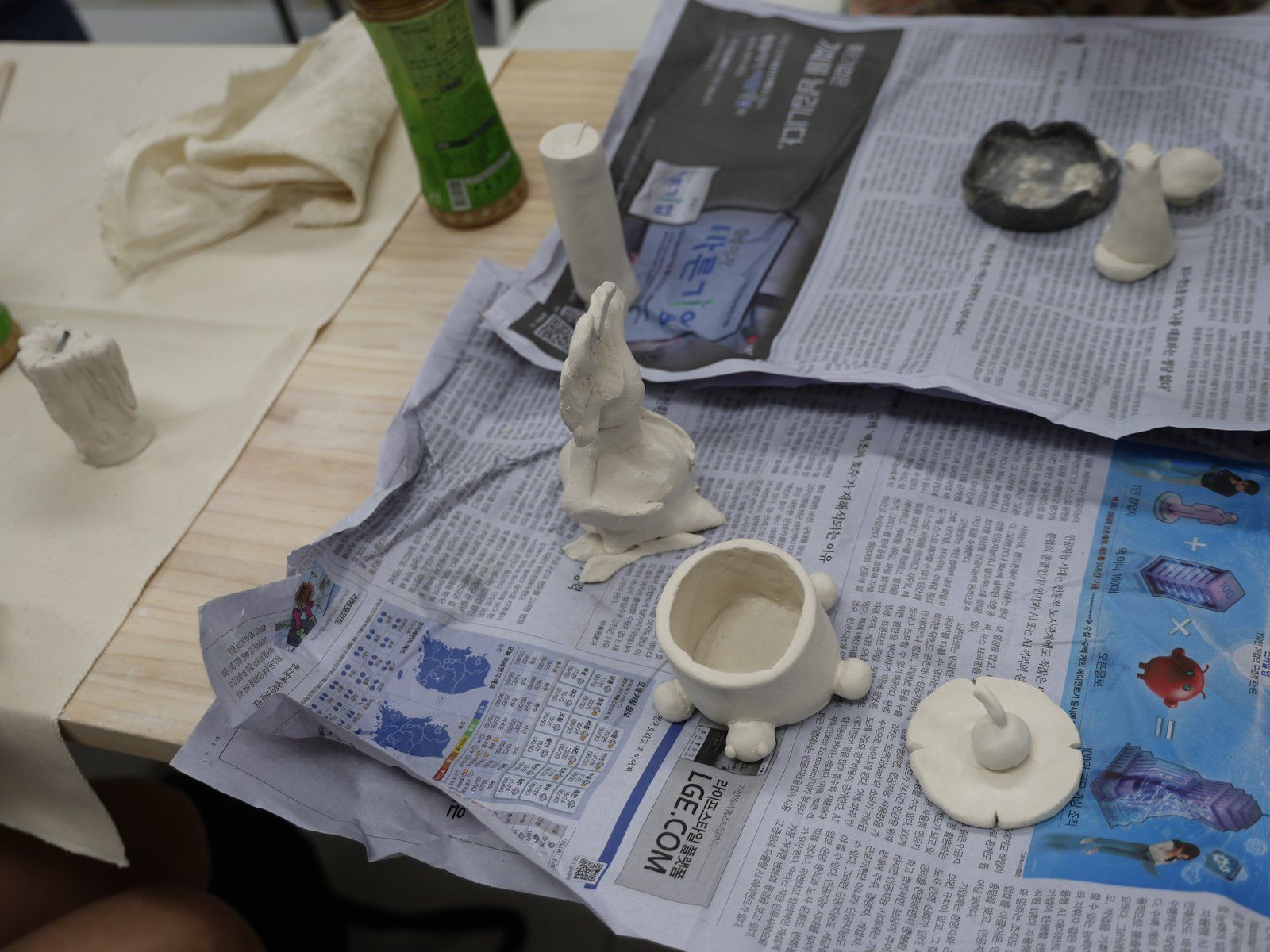 Ceramic objects from the session — Material Lab × AI Archiving, July 8, 2026