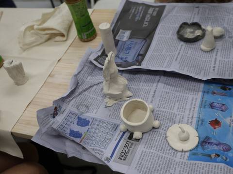Ceramic objects from the session — Material Lab × AI Archiving, July 8, 2026